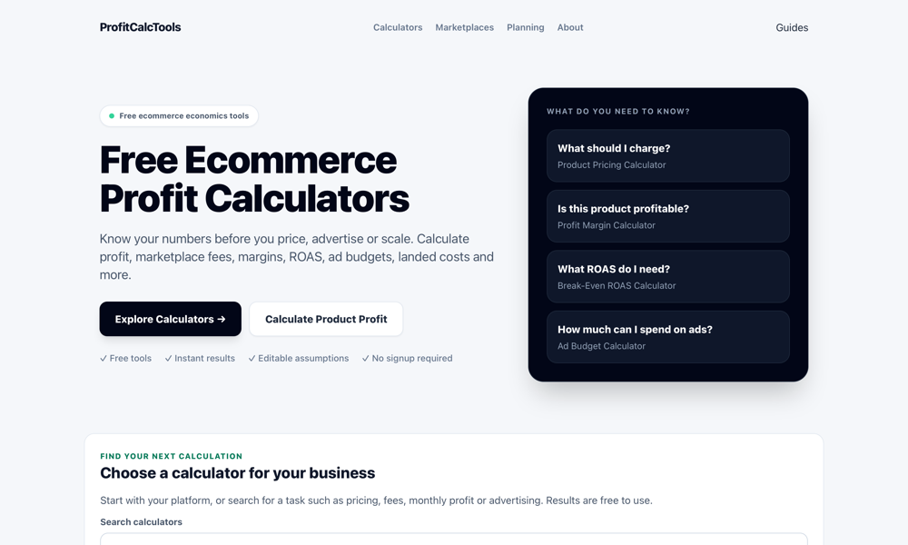 ProfitCalcTools