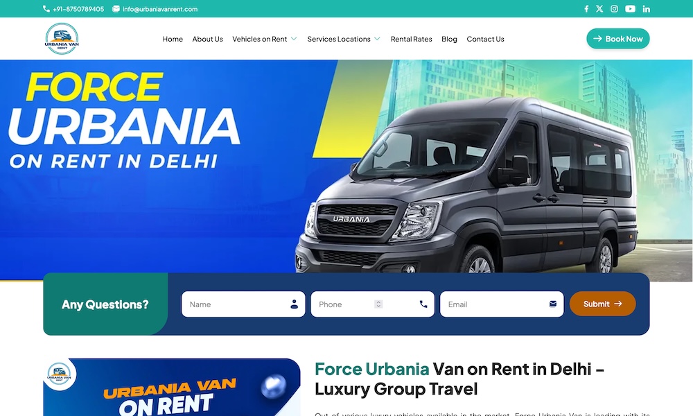 Urbania van Rent