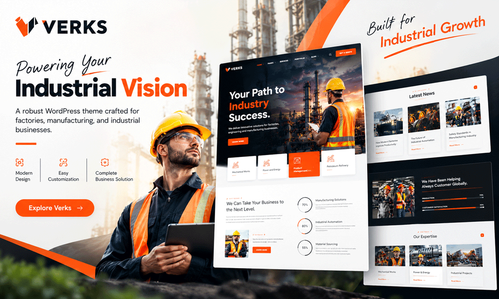 Verks – Factory WordPress Theme