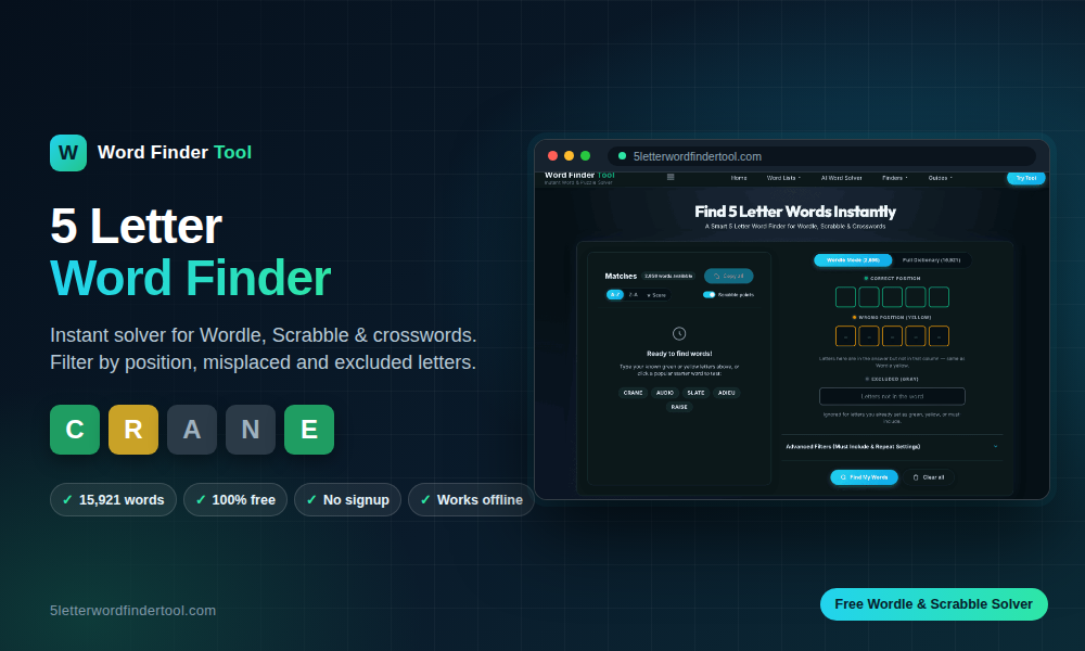 5 Letter Word Finder Tool