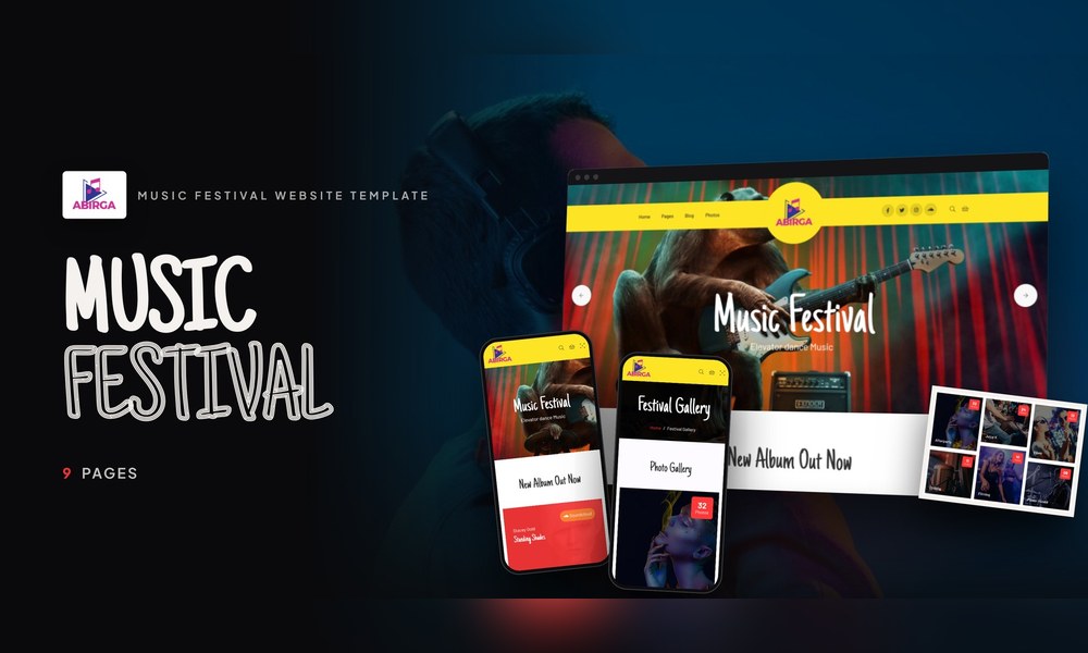 Abirga — Music Events React JS Website Template