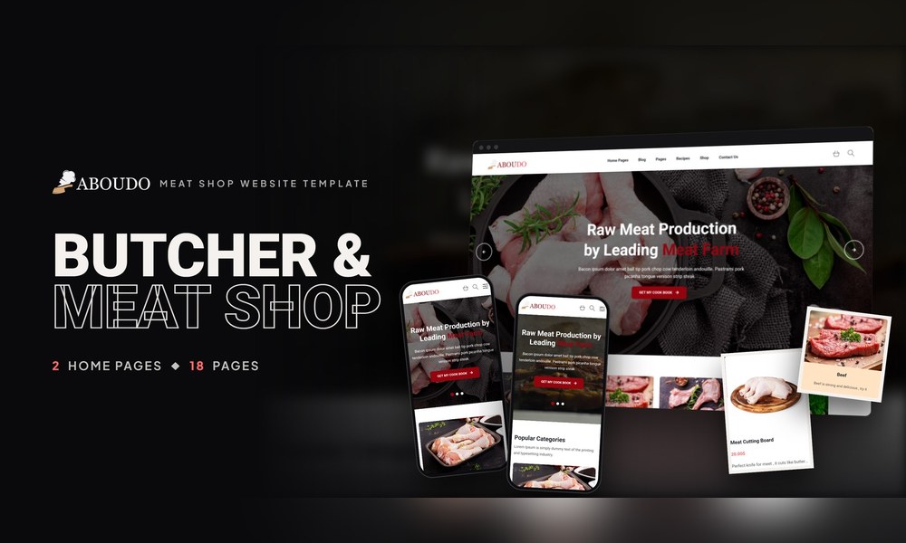 Aboudo — Butcher Shop React JS Website Template