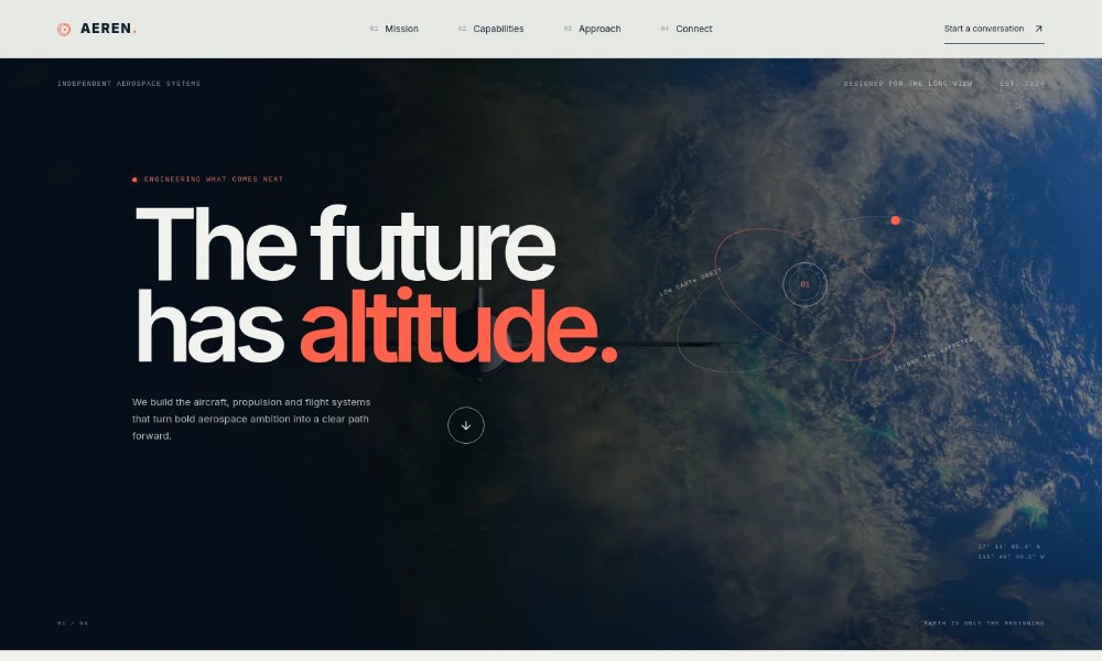 Aerospace Website Template by Revamp