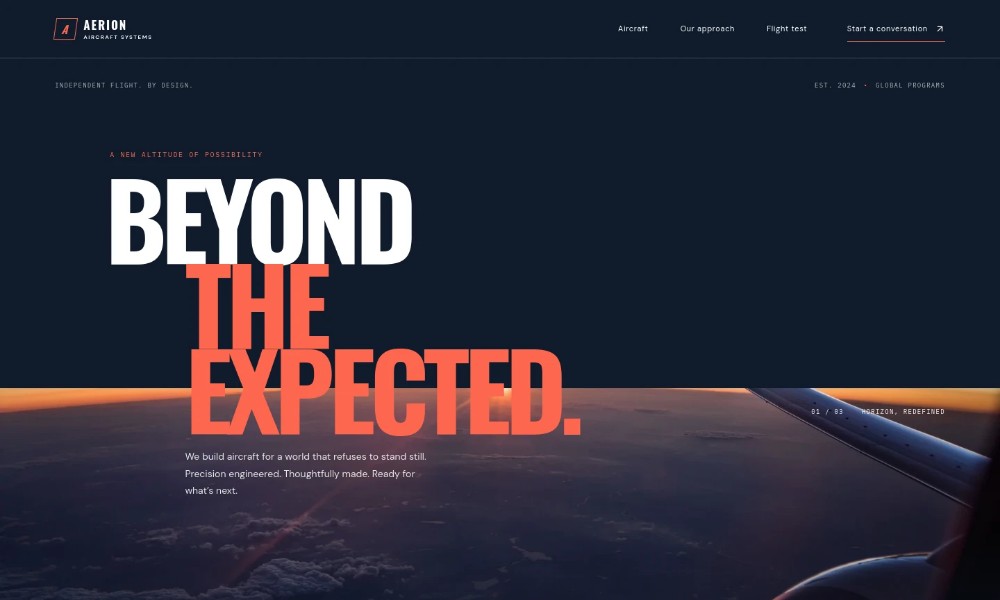 Aircraft Manufacturer Website Template
