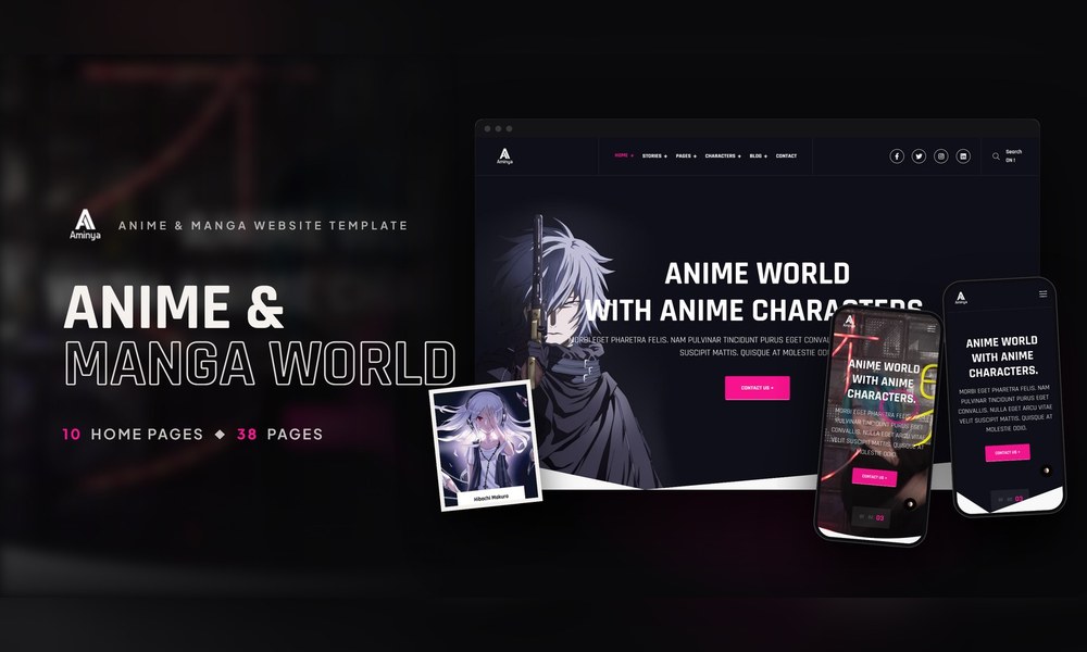 Aminya — Manga Anime React JS Website Template