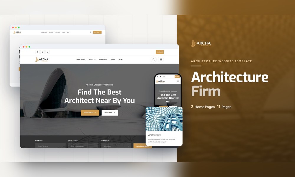 Archa — Architect Studio React JS Website Template