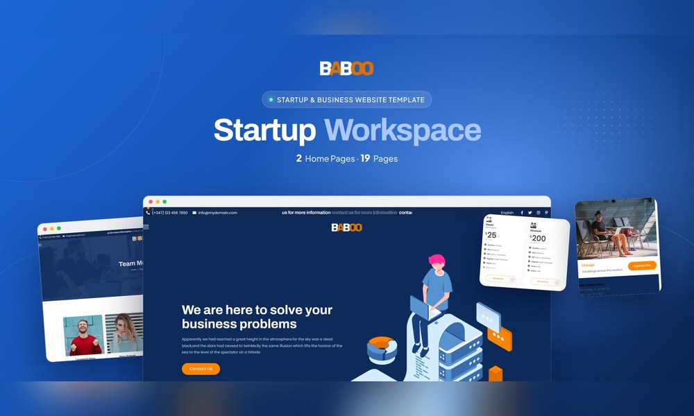 Baboo — Tech Startup React JS Website Template