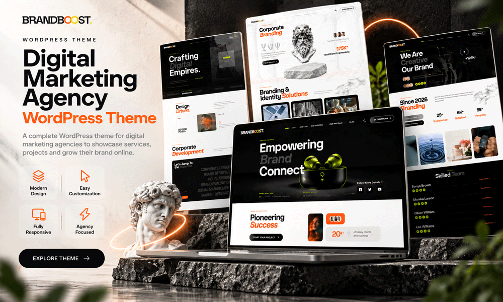 BrandBoost — A Contemporary Digital Marketing Agency Website