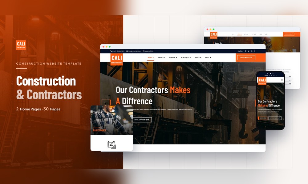 Cali Constructions — Builder Construction React JS Website Template