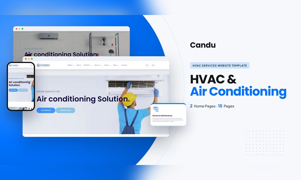 Candu — Heating Cooling React JS Website Template
