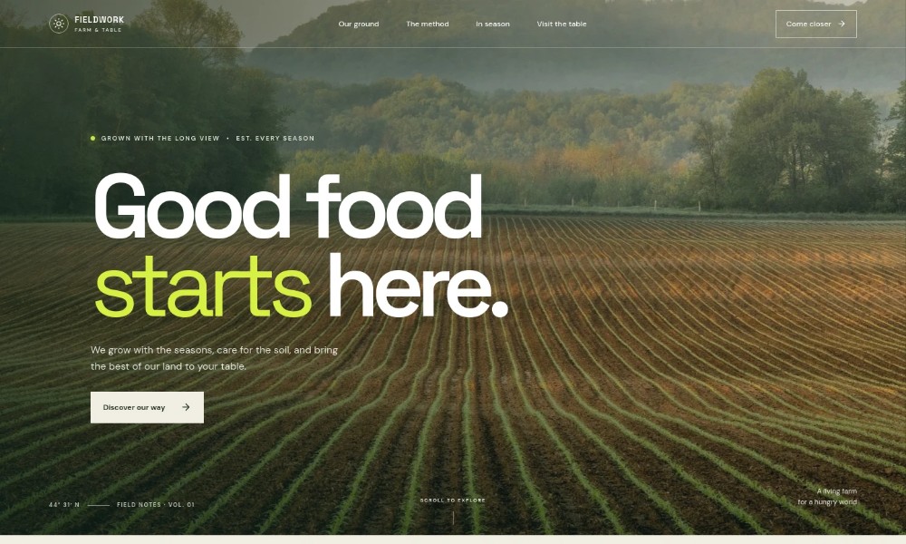 Farmer Website Template
