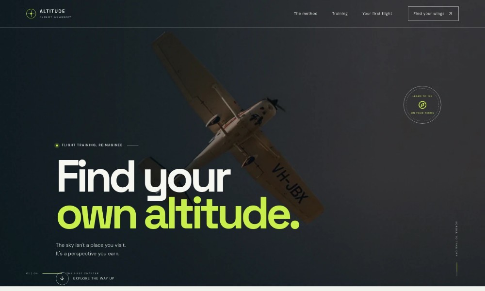 Flying School Website Template