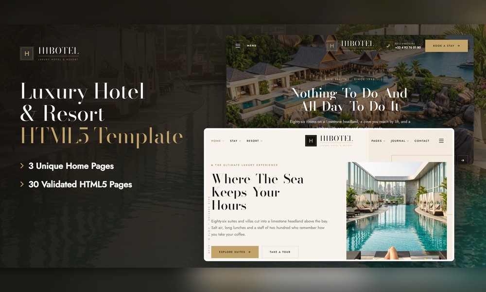 Hibotel - Hotel and Resort HTML Template