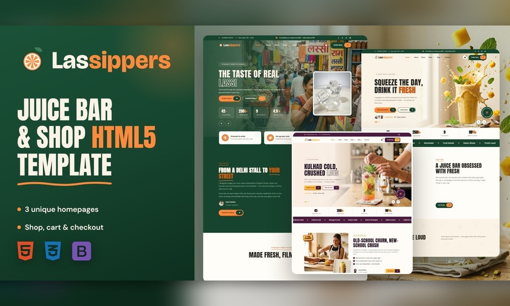 Lassippers - Juice Bar HTML5 Template